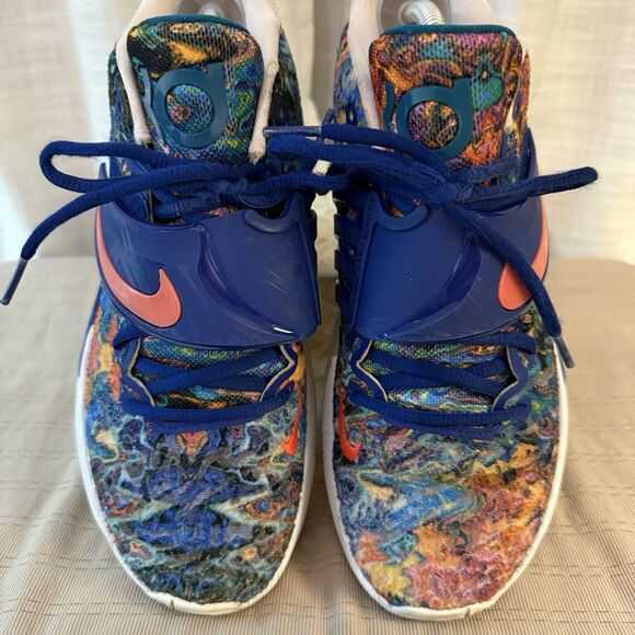 Nike KD 14 “Psychedelic” CW3935-400 Men’s 7.5 BV3785 902 Purple Blue Coral - Picture 1 of 5